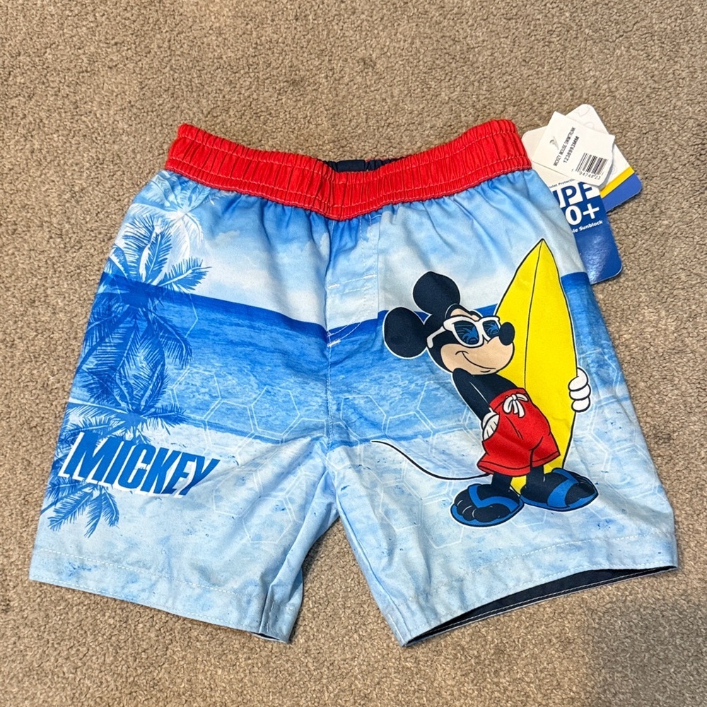 Disney Mickey Mouse Blue Swim Trunks Size 24 M